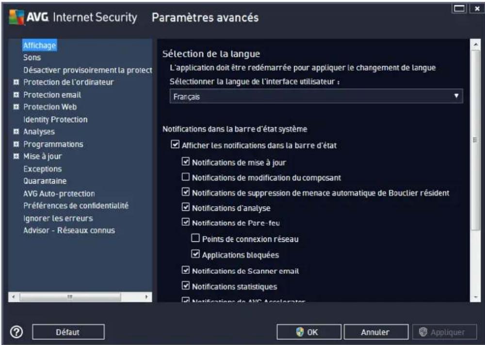 AVG Internet Security (2013) - Notifications dans la barre d'état système - 1