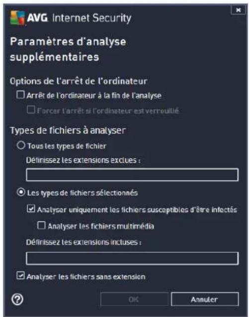 AVG Internet Security (2013) - Paramètres d'analyse supplémentaires - 1