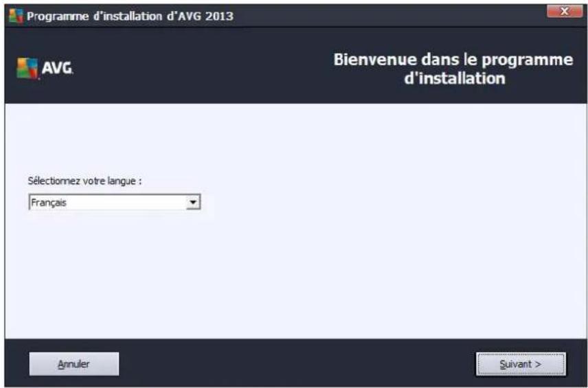 AVG Internet Security (2013) - Bienvenue : Sélection de la langue - 1