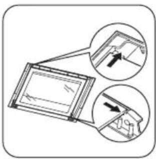 ZANUSSI ZOB21301XK - Instalación de la puerta y el panel de cristal - 1