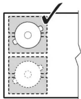 ELECTROLUX EIV85446 - Diámetro y posición del utensilio de cocina - 4