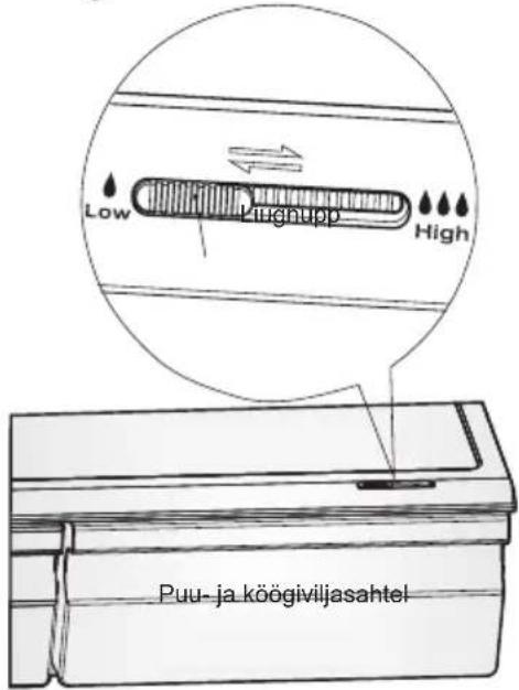 ELECTROLUX EN6084JOX - Puu- ja köögiviljasahtel ning niiskuse reguleerimine - 1