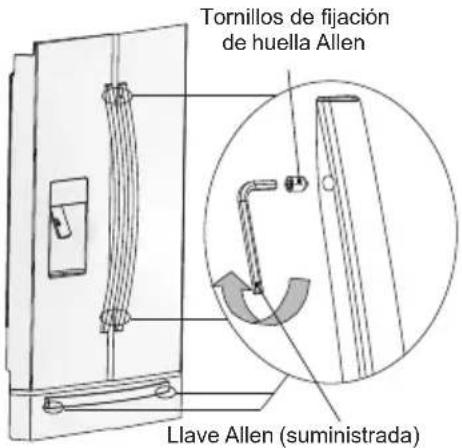 ELECTROLUX EN6084JOX - Ajuste del tirador de la puerta - 1