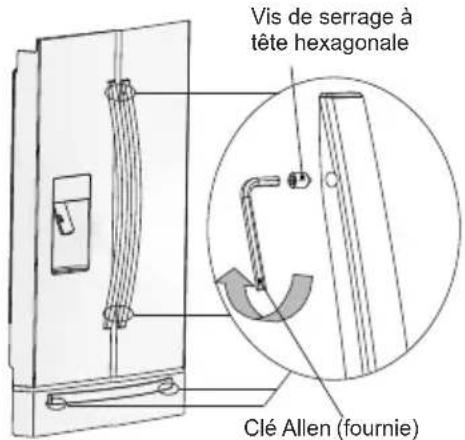 ELECTROLUX EN6084JOX - Réglage de la poignée de porte - 1