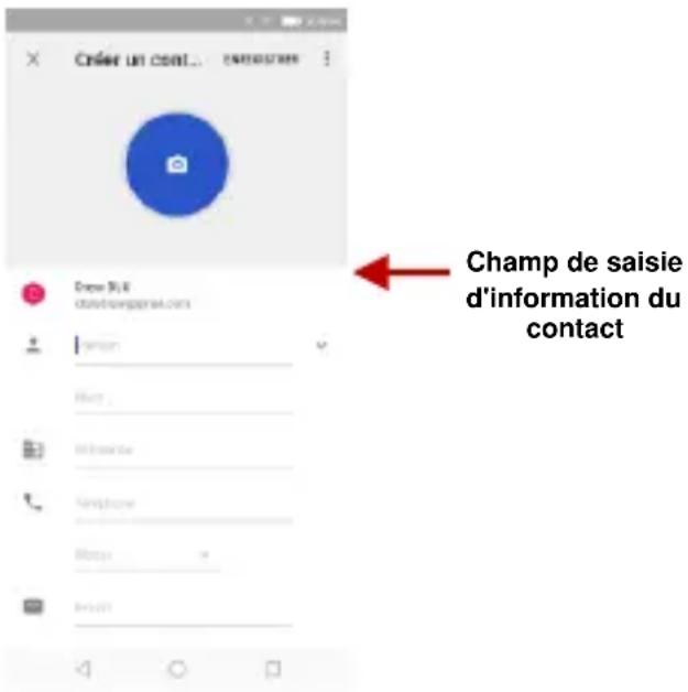 BLU Vivo X - Ajouter un nouveau Contact - 1