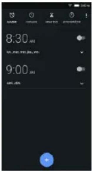 BLU Vivo X - Créer une nouvelle alarme - 1