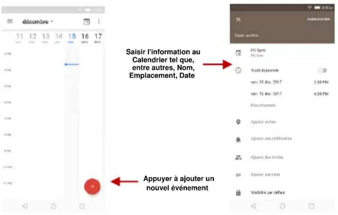 BLU Vivo X - Création d'un événement - 1