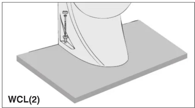 Vetus WC220S - Fijación del inodoro en cubierta - 2