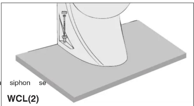 Vetus WC220L - Fixation des toilettes sur le pont - 2