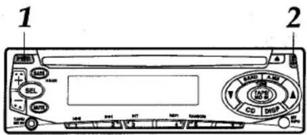 AIWA CDCX136 - DETACHING AND ATTACHING THE FRONT PANEL - 1