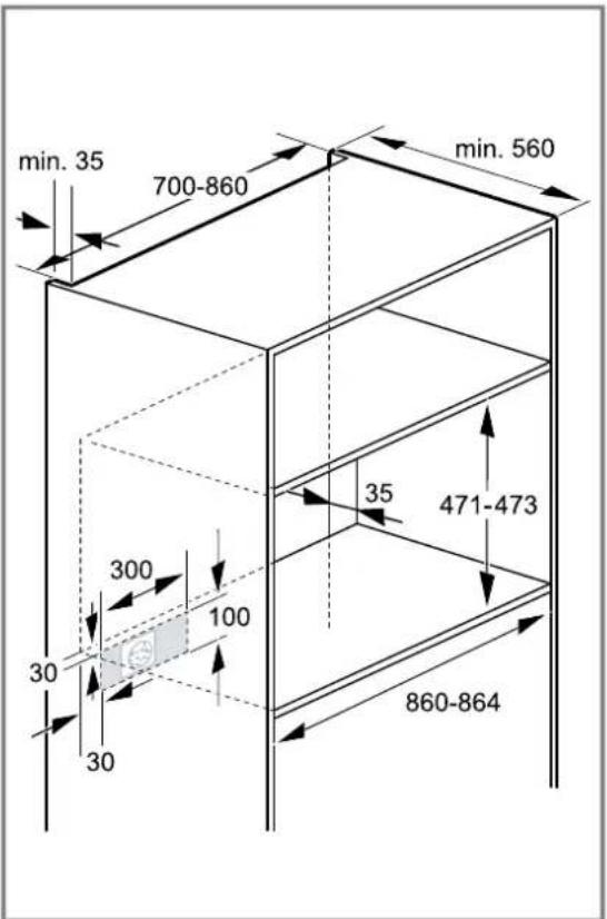 SIEMENS iQ500 VB558C0S0 - Montaggio in un mobile a colonna - 1