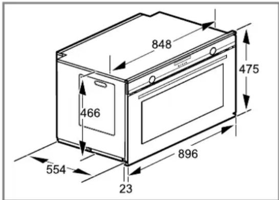 SIEMENS iQ500 VB558C0S0 - Dimensions de l'appareil - 1