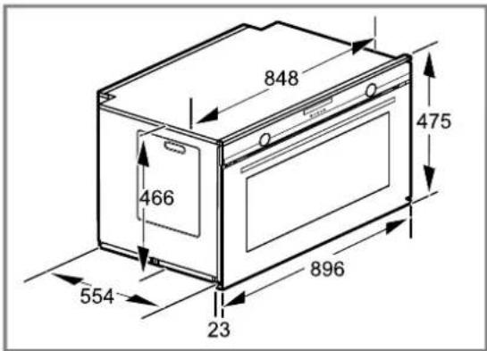 SIEMENS iQ500 VB558C0S0 - Gerätemaße - 1