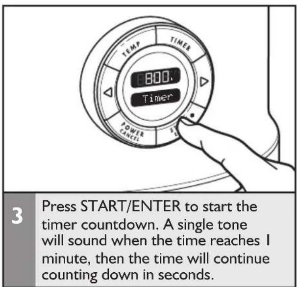 KITCHENAID KMC4241SS - Using the timer as a kitchen timer - 3