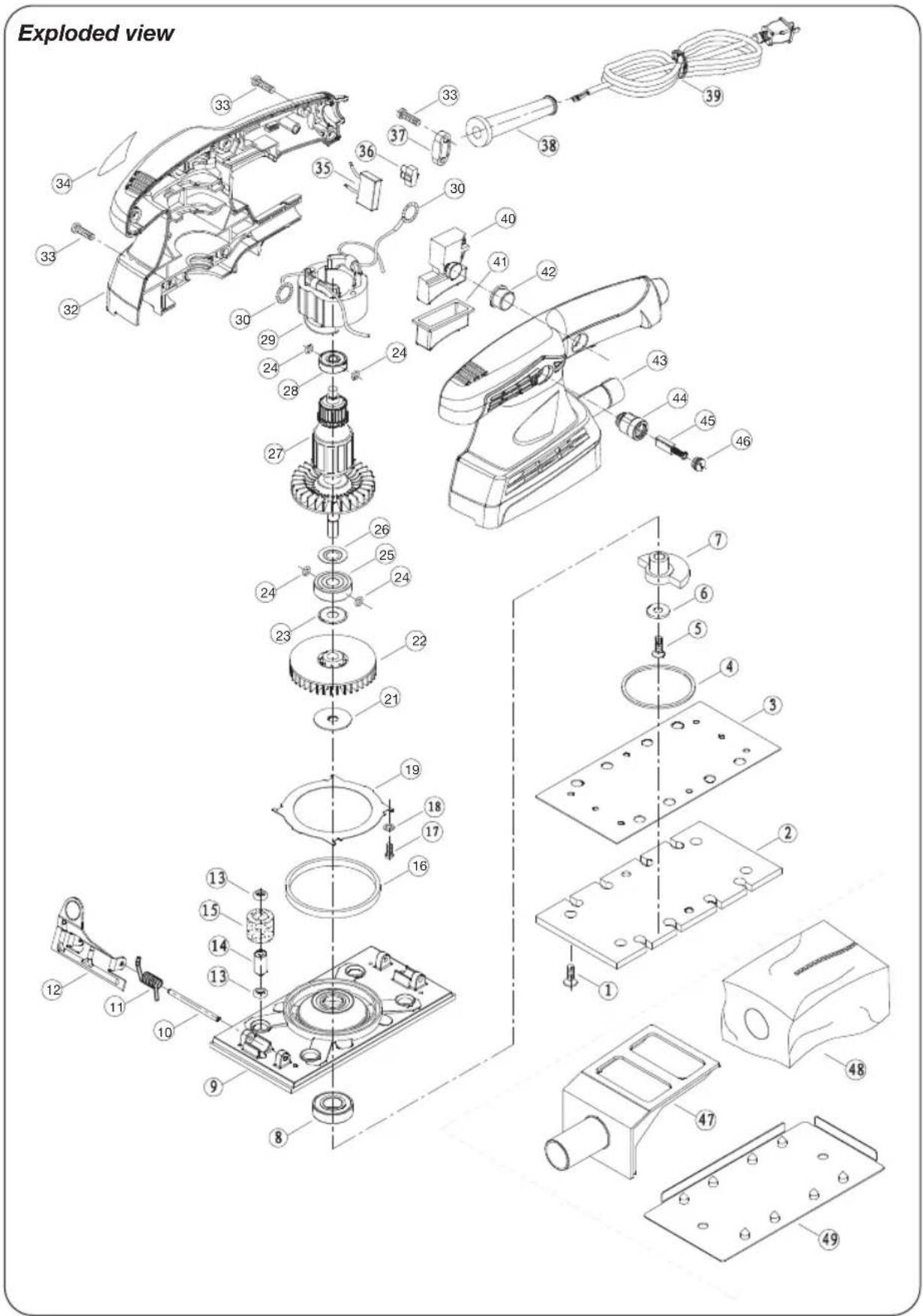 Ferm PSM1029P - Spare parts list - 1