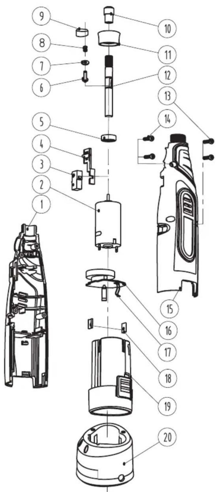 Ferm CTM1016 - Exploded view - 1
