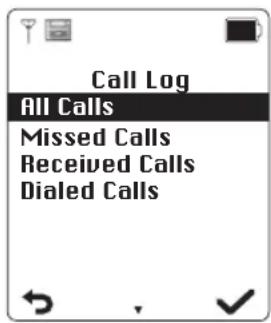 PEAQ PDP270 - Call log - 1