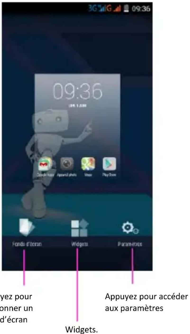 HAIER G31S - Appuyez sur la touche Menu pour acceder à la personnalisaon: - 1