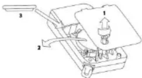 ABUS FU8150 - Inserting or changing the battery - 1