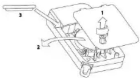 ABUS FU8150 - Colocacion/cambio de la pila - 1