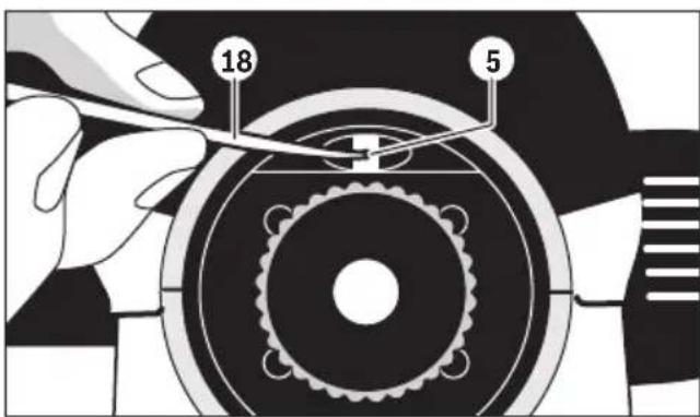 BOSCH GOL 32 D Professional - Reajuste de la cruz reticular - 1