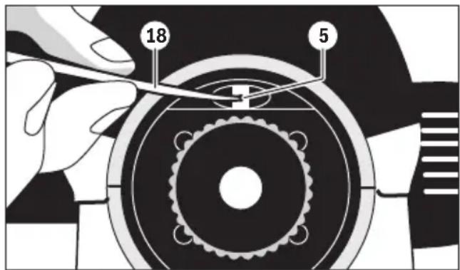 BOSCH GOL 32 D Professional - Réajustage du réticule de visée - 1