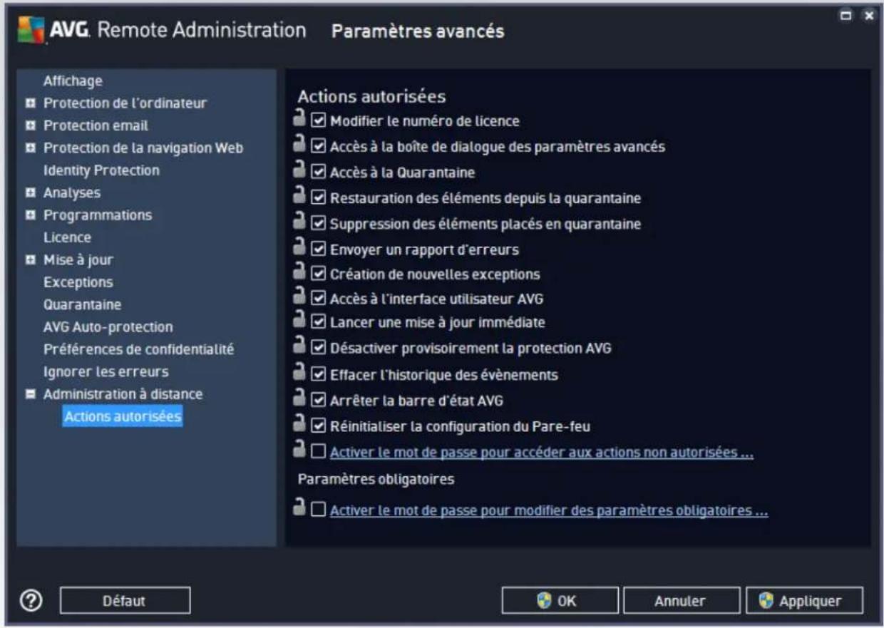 AVG Internet Security Business Edition 2014 - Actions autorisées - 1