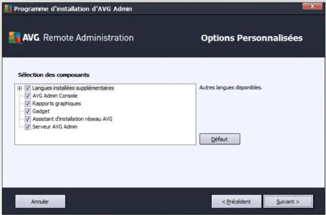 AVG Internet Security Business Edition 2014 - Options Personnalisées - 1