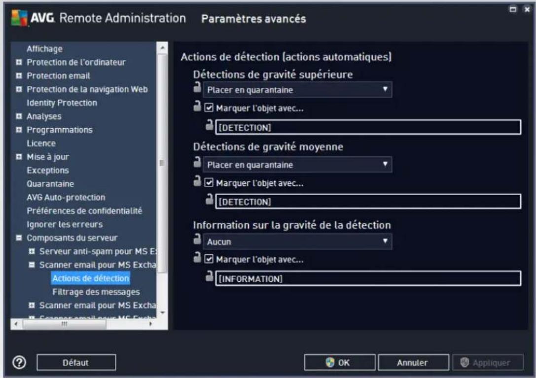 AVG Internet Security Business Edition 2014 - Actions de détection - 1