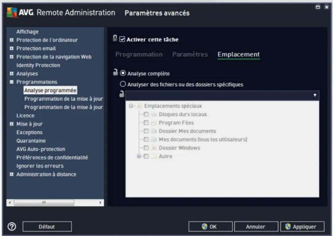 AVG Internet Security Business Edition 2014 - Analyses programmées - 1