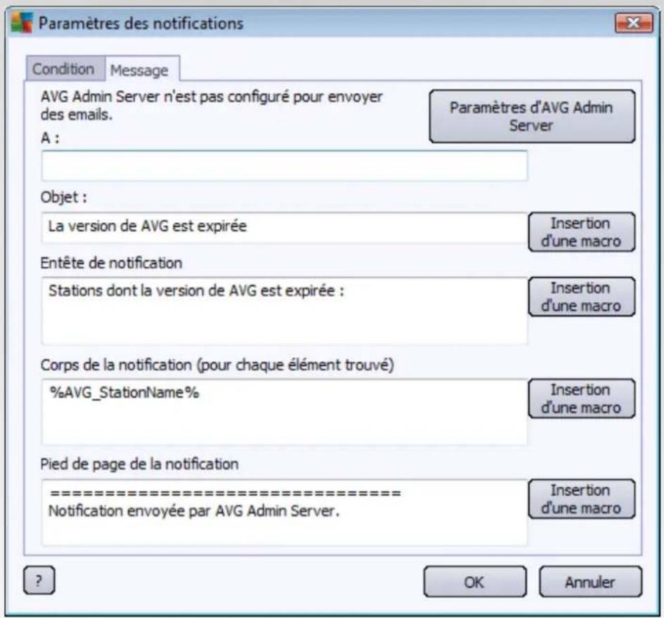 AVG Internet Security Business Edition 2014 - Onglet Message - 1