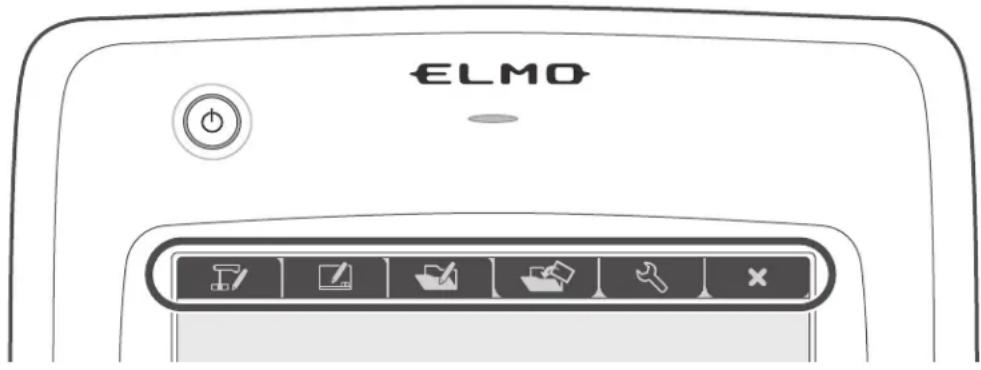 Elmo P10HD - Selection du mode d'utilisation de la tablette à partir de son menu - 1