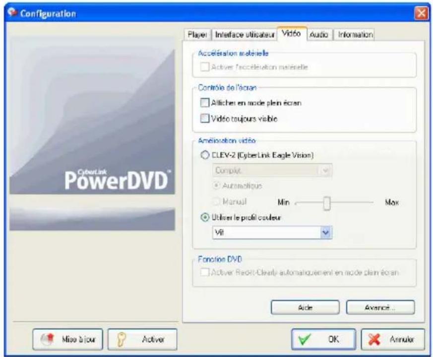 CYBERLINK PowerDVD Ultra - Configuration video - 1