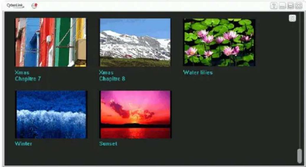 CYBERLINK PowerDVD Ultra - Utilisation des menus avec le format DVD-VR - 1