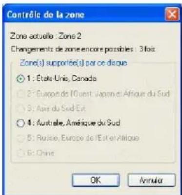 CYBERLINK PowerDVD Ultra - Paramètres de code régional - 1