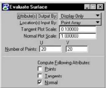Bentley MicroStation V8 - Evaluate Surface - 3