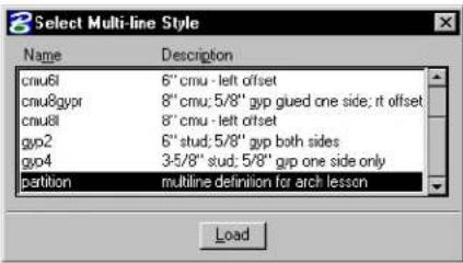 Bentley MicroStation V8 - To retrieve a multi-line definition stored as a style and make it active - 1