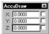 Bentley MicroStation V8 - The AccuDraw window - 1