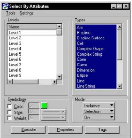 Bentley MicroStation V8 - General Procedure — To use Attributes as Selection Criteria - 1