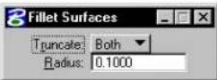 Bentley MicroStation V8 - Fillet Surfaces - 3