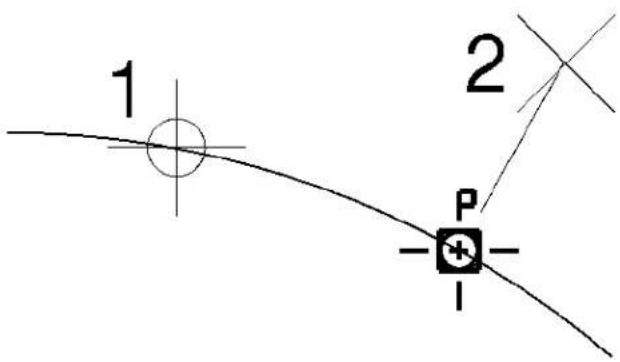 Bentley MicroStation V8 - To project the Active Point onto an element - 1