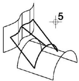 Bentley MicroStation V8 - To construct a blending surface between two B-spline surfaces along their rail curves - 2