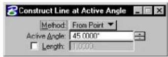 Bentley MicroStation V8 - Construct Line at Active Angle - 3