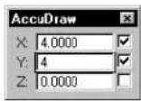 Bentley MicroStation V8 - AccuDraw and the Place Block tool - 1