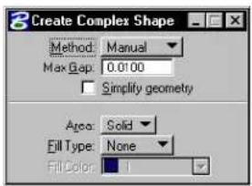 Bentley MicroStation V8 - Create Complex Shape - 3