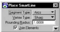 Bentley MicroStation V8 - To define an arc segment tangent to the previous segment - 2