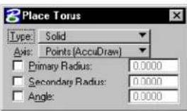 Bentley MicroStation V8 - Place Torus - 3