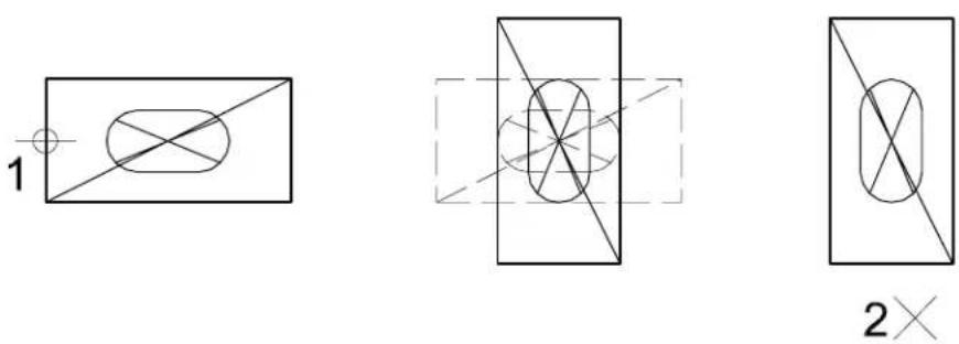 Bentley MicroStation V8 - To rotate an element by the Active Angle about its center - 1