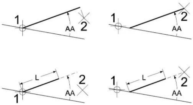 Bentley MicroStation V8 - To construct a line that intersects a line segment at the Active Angle - 1