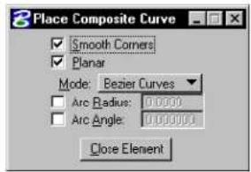 Bentley MicroStation V8 - Place Composite Curve - 3